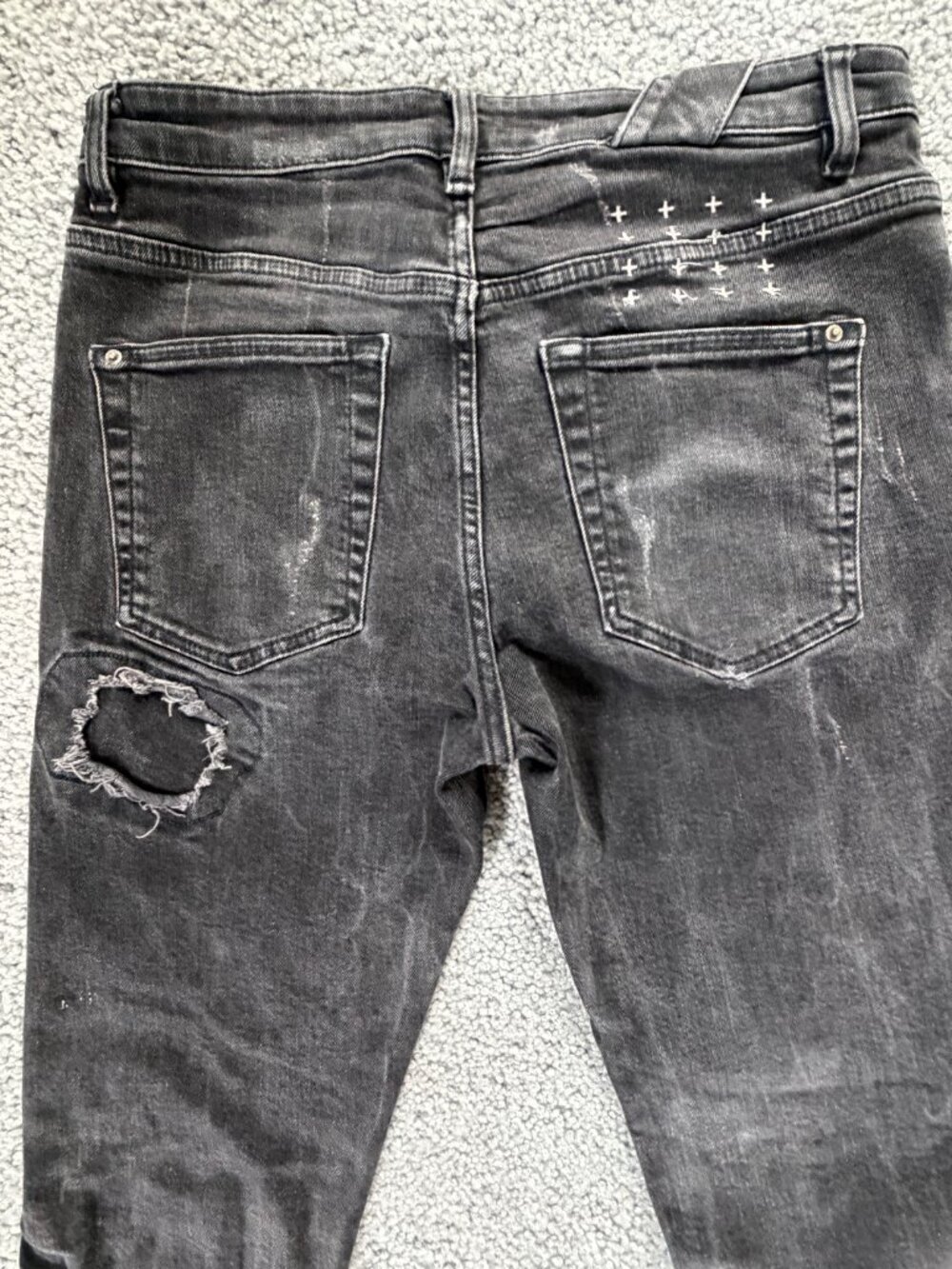 Ksubi Chitch Boneyard Black Slim Fit Distressed Jeans - Men's Size 31 - VGUC - Picture 11 of 16